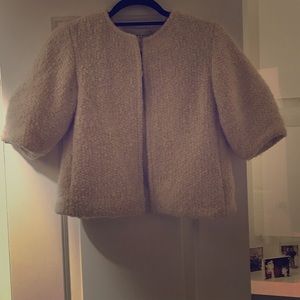 Chic Alice + Olivia Boucle jacket in cream XS